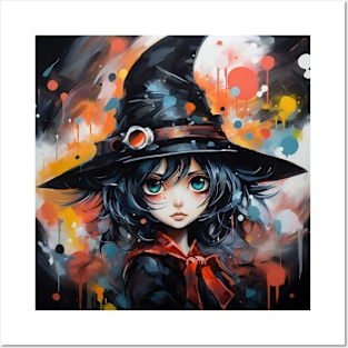 Halloween witch girl Posters and Art